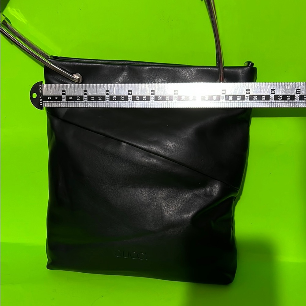Gucci Black Leather Tote with Silver Handles - Picture 3 of 12